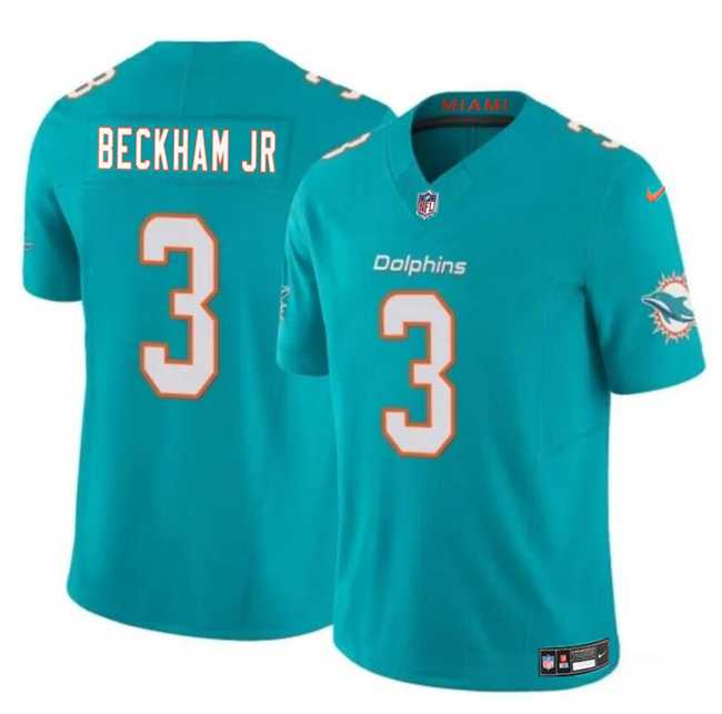 Men & Women & Youth Miami Dolphins #3 Odell Beckham Jr Aqua 2023 F.U.S.E Vapor Limited Stitched Jersey